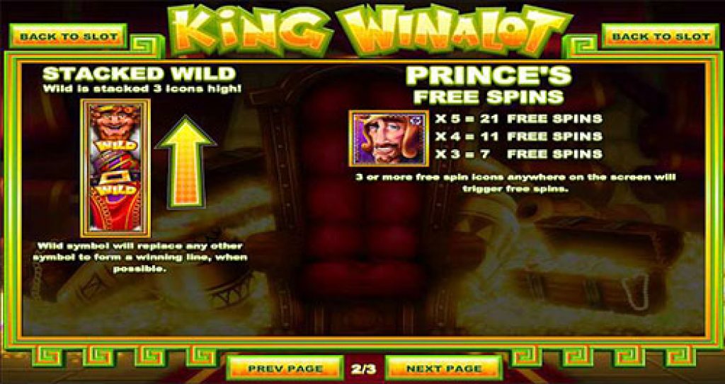 King Winalot Freispiele